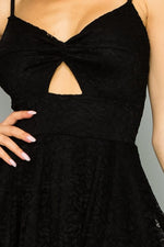 Privy Savannah Lace Twist Front Cutout Dress