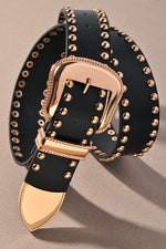 Black Gold Stud Belt