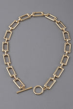 Gold Chain Toggle Necklace